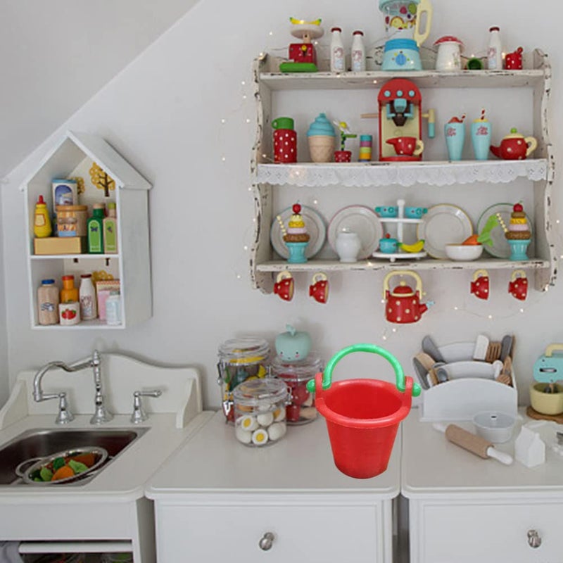 NUOBESTY Miniature Buckets Model 10 Pcs Dollhouse Buckets, 1: 12 Mini Buckets Model Miniature Buckets Dollhouse Accessories Small House Scene Layout Props for Mini House Buckets - Image 3